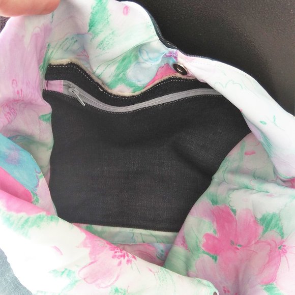 Origami Japanese Denim bag. Boho Denim tote.  Denim Hobo Bag, Azuma bag Cross bo - Picture 4 of 7